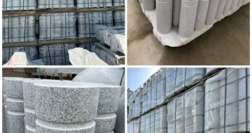 内江 芝麻白花岗岩挡车柱、隔离柱多少钱