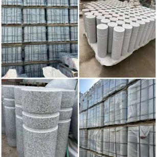 内江 芝麻白花岗岩挡车柱、隔离柱多少钱