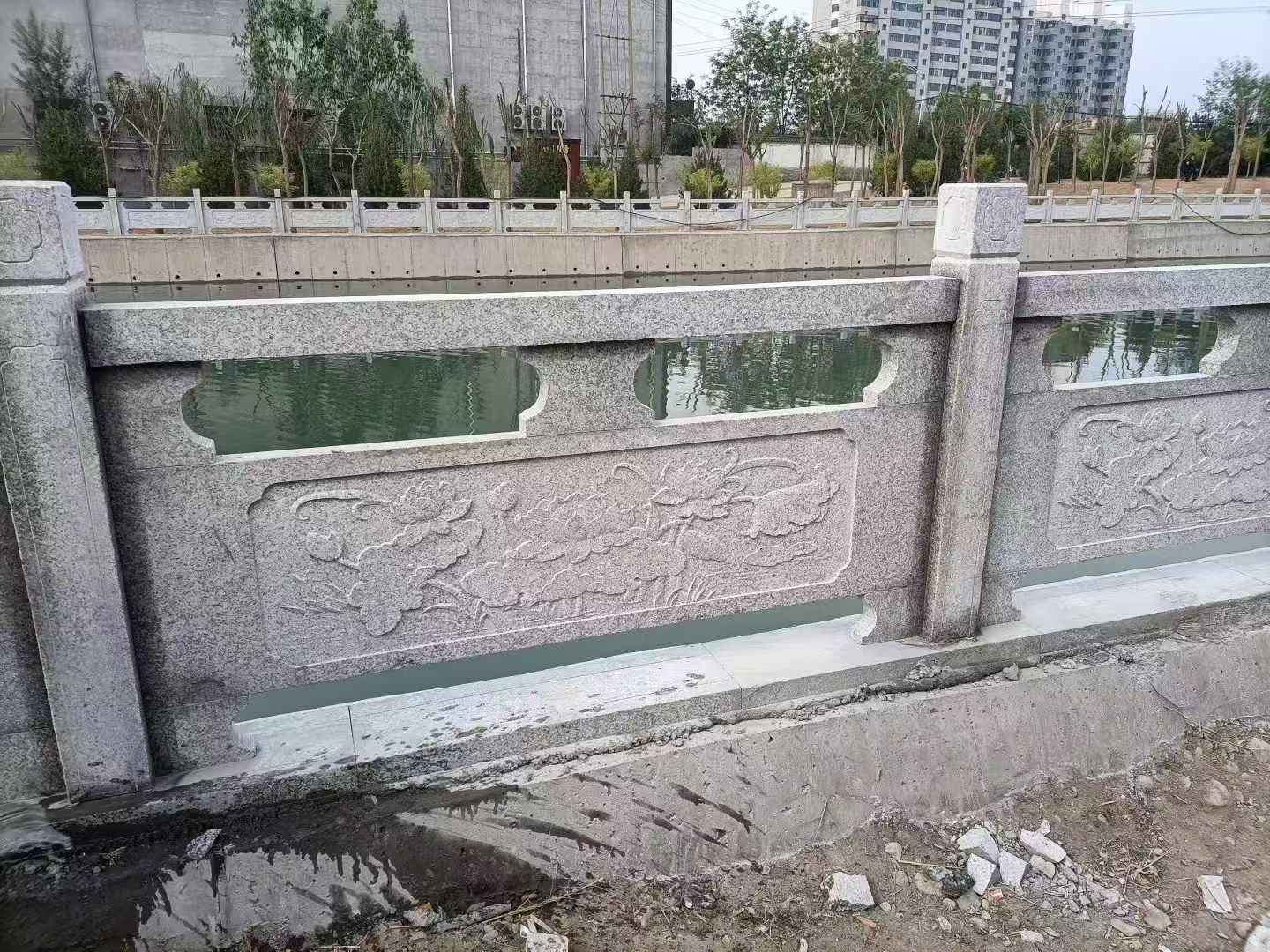 内江 芙蓉白大花桥梁、河道,石材栏杆、围栏、护栏